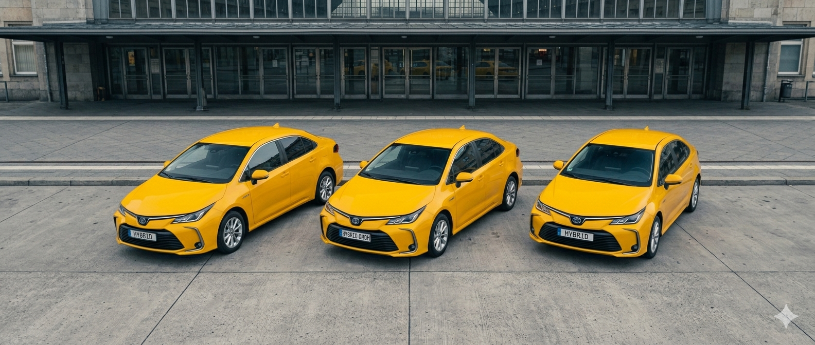 Hybrid Taxi fleet on the move